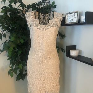 Free People Peekaboo Slip Lace Cream Dress XS